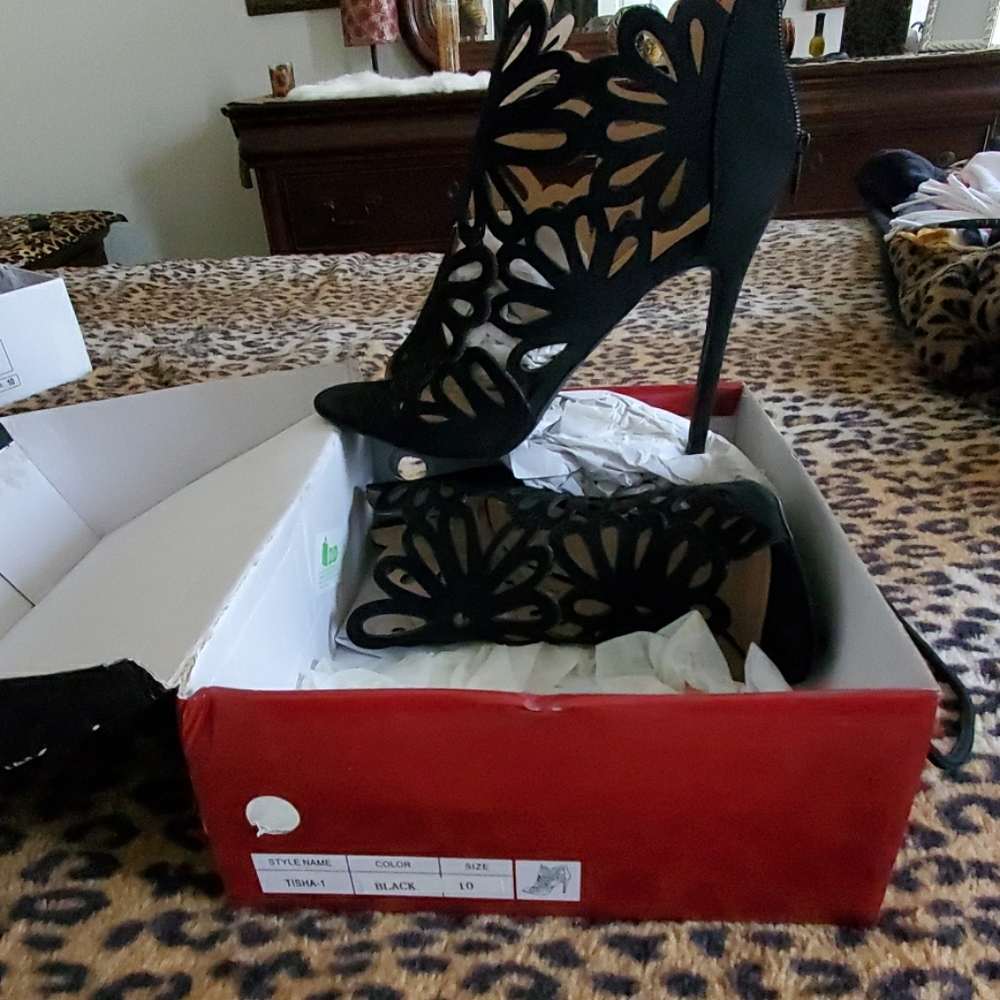 Stylish black booties